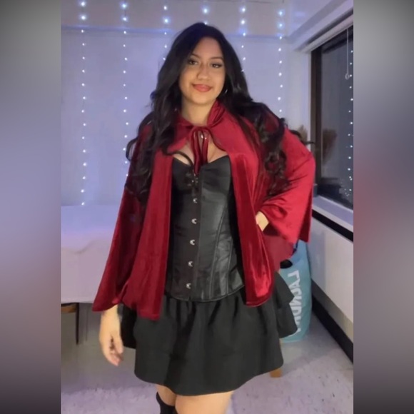 Black Drawstring Layered Ruffle Skirt - Picture 4 of 7